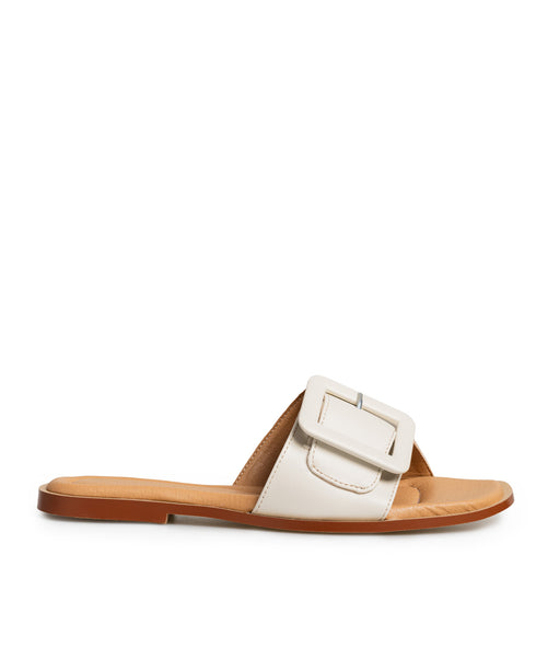 Sandalia Plana Latte Mule 879